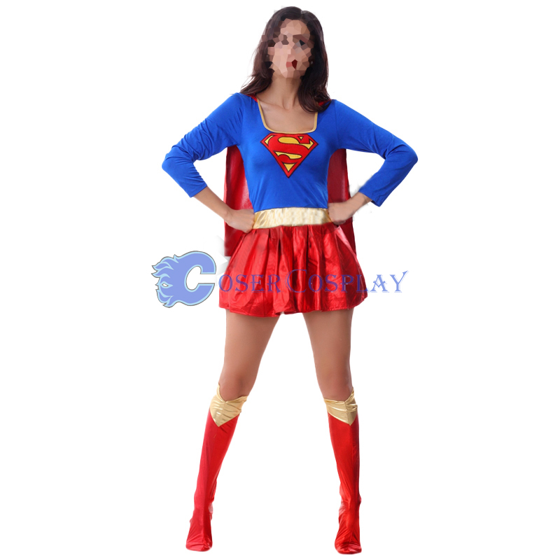 Supergirl Cosplay Costume For Women Halloween